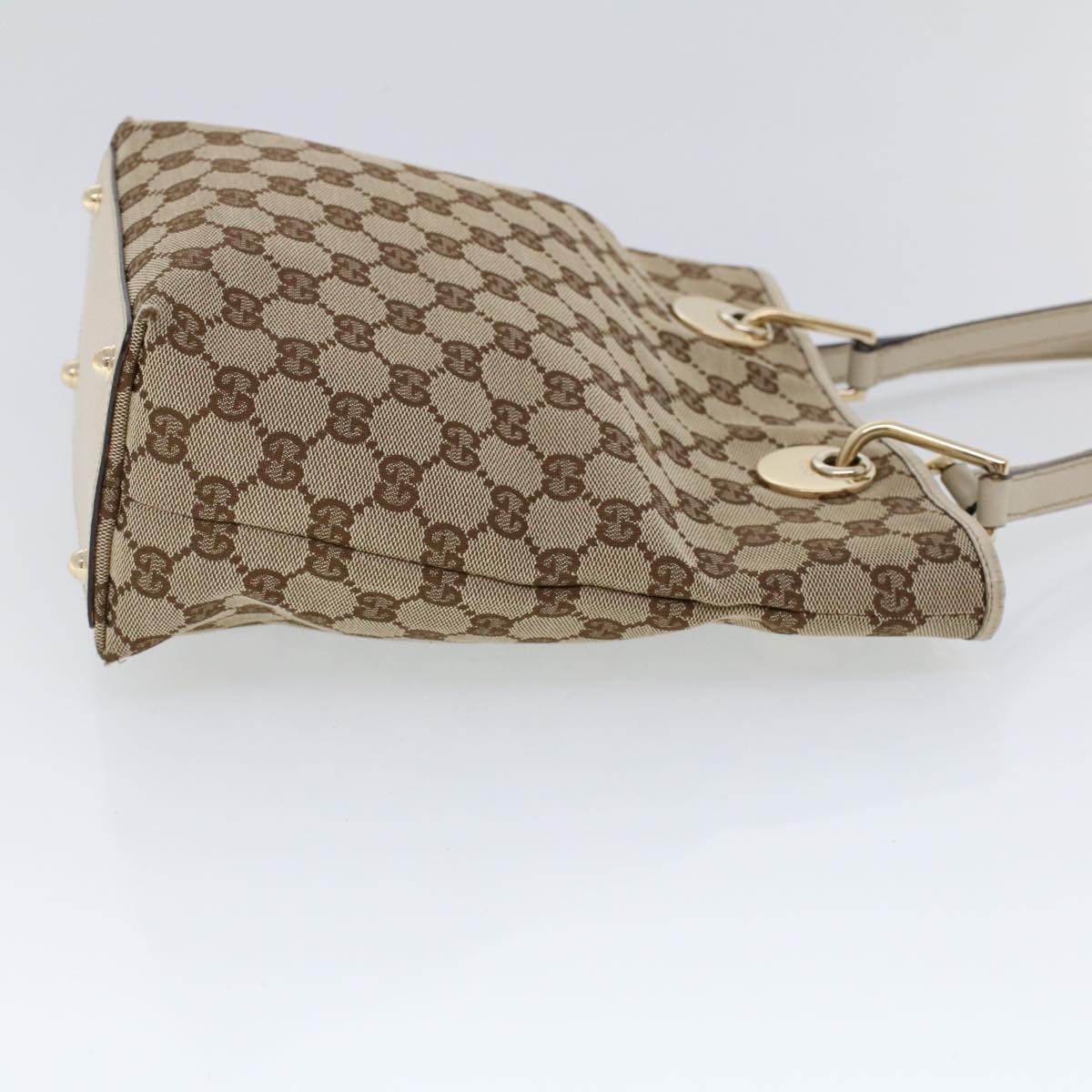 Luxury Gucci GG Canvas Tote Bag Beige White  53260