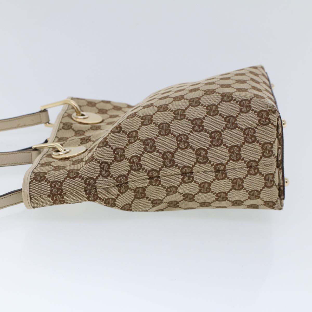 Luxury Gucci GG Canvas Tote Bag Beige White  53260