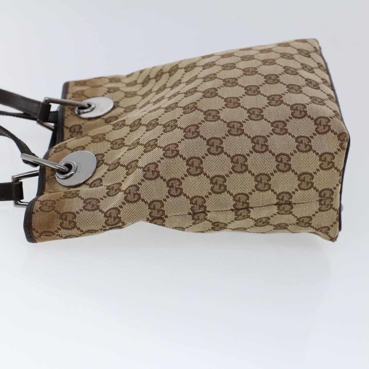 Luxury Gucci GG Canvas Tote Bag Beige Brown  53261