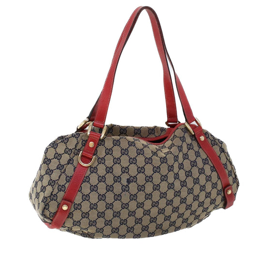 Luxury Gucci GG Canvas Shoulder Bag Beige Navy Red  53264