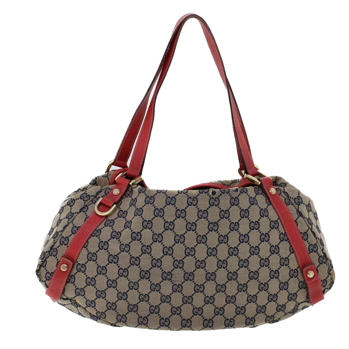 Luxury Gucci GG Canvas Shoulder Bag Beige Navy Red  53264