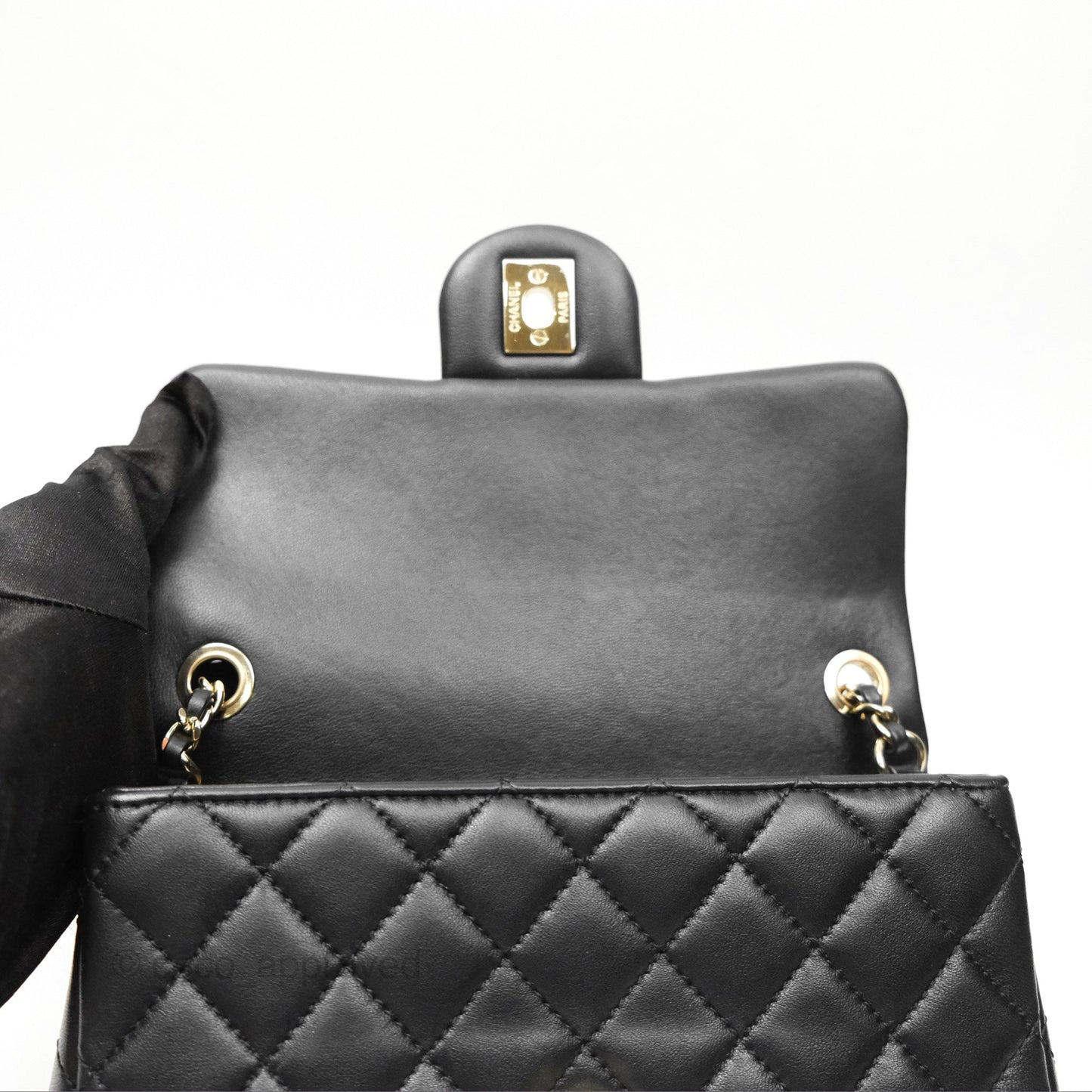 Chanel Ball Crush Mini Rectangular Black Lambskin Gold Hardware 23C