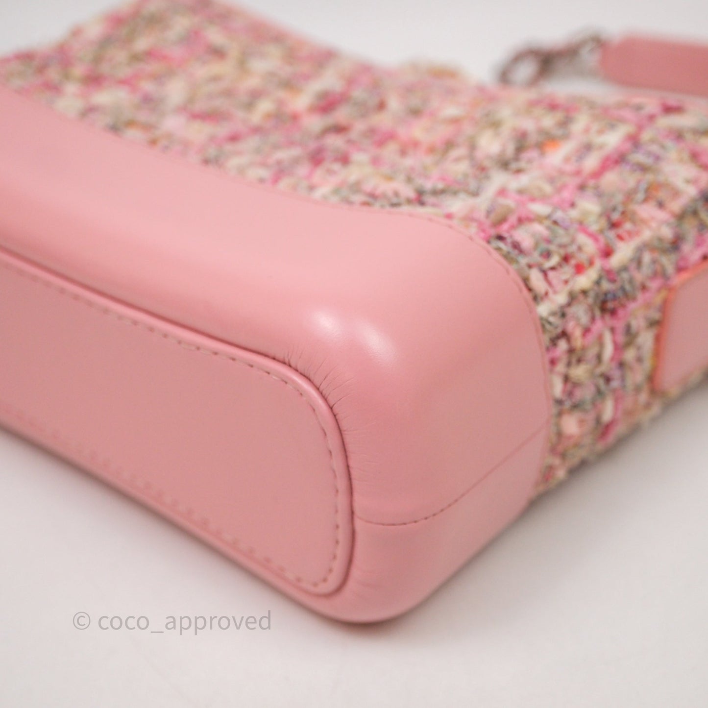 Chanel Small Gabrielle Hobo Quilted Pink Tweed Aged Calfskin