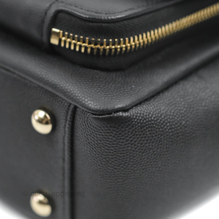 Chanel Quilted Medium Business Affinity Flap Black Caviar Gold Hardware