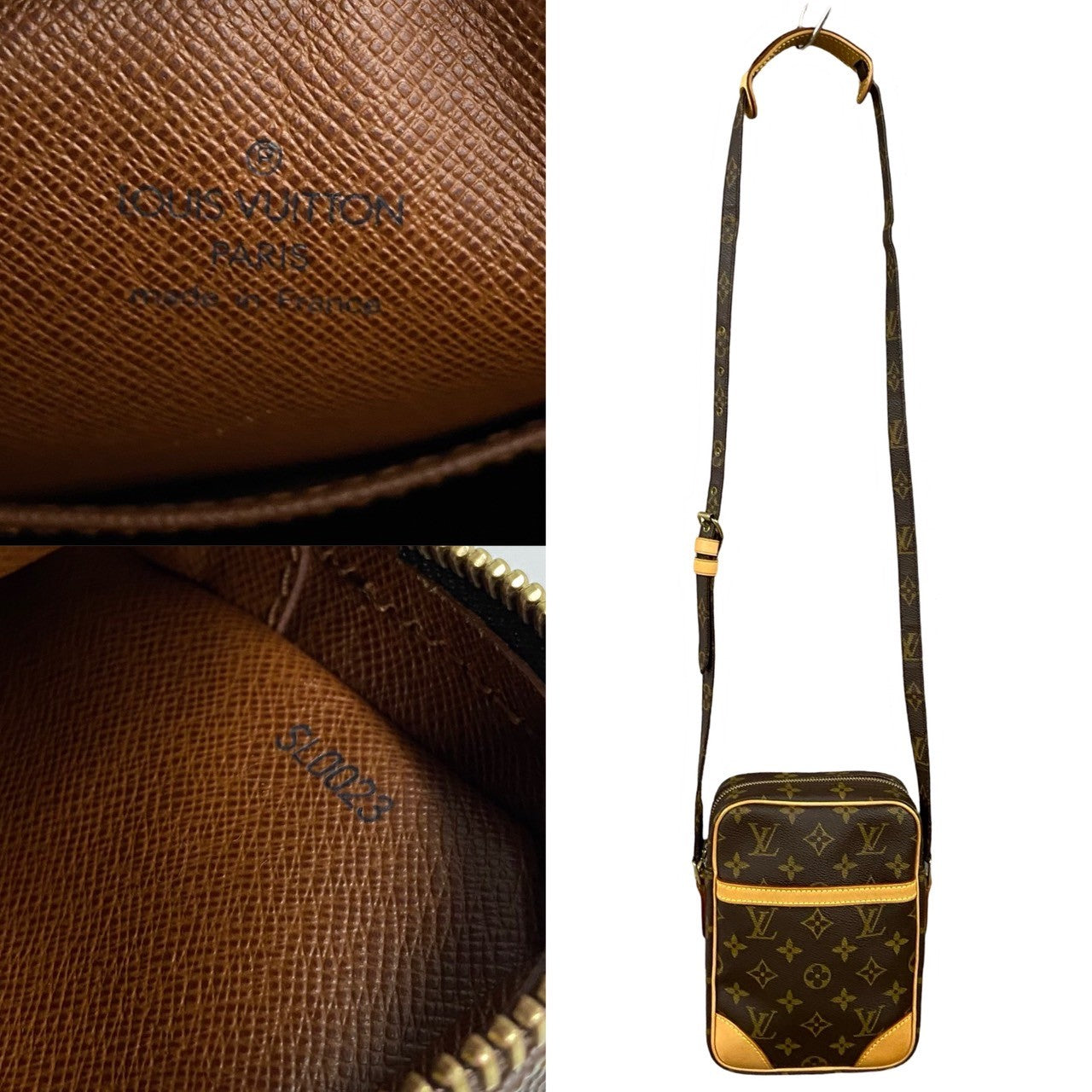 LOUIS VUITTON Shoulder Bag leather Brown Monogram Danube