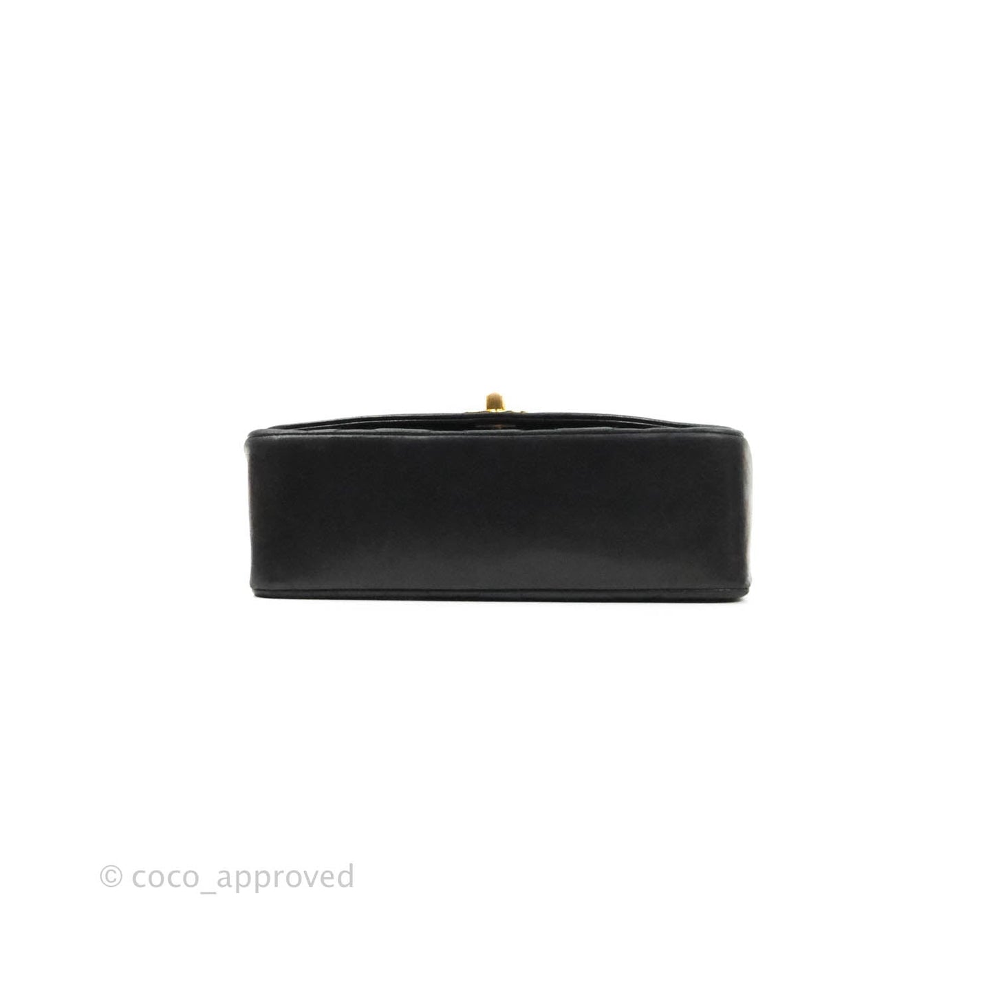 Chanel Vintage Classic Small Diana Flap Bag Black Lambskin 24K Gold Hardware