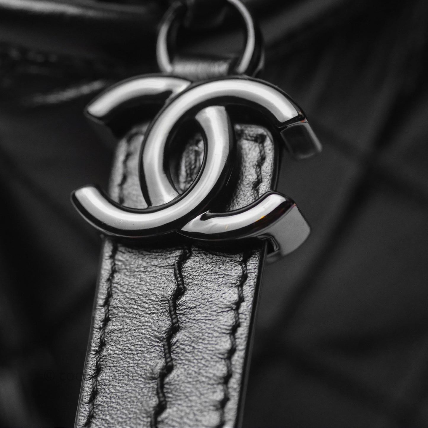 Chanel Small Gabrielle Hobo Quilted So Black Aged Calfskin