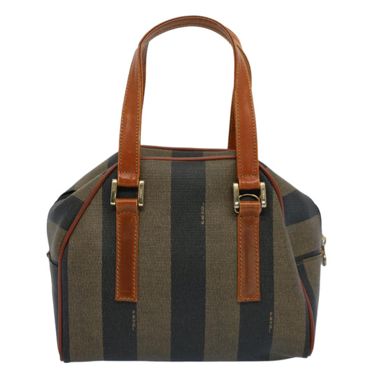 Luxury FendiPecan Canvas Hand Bag Brown Black53341