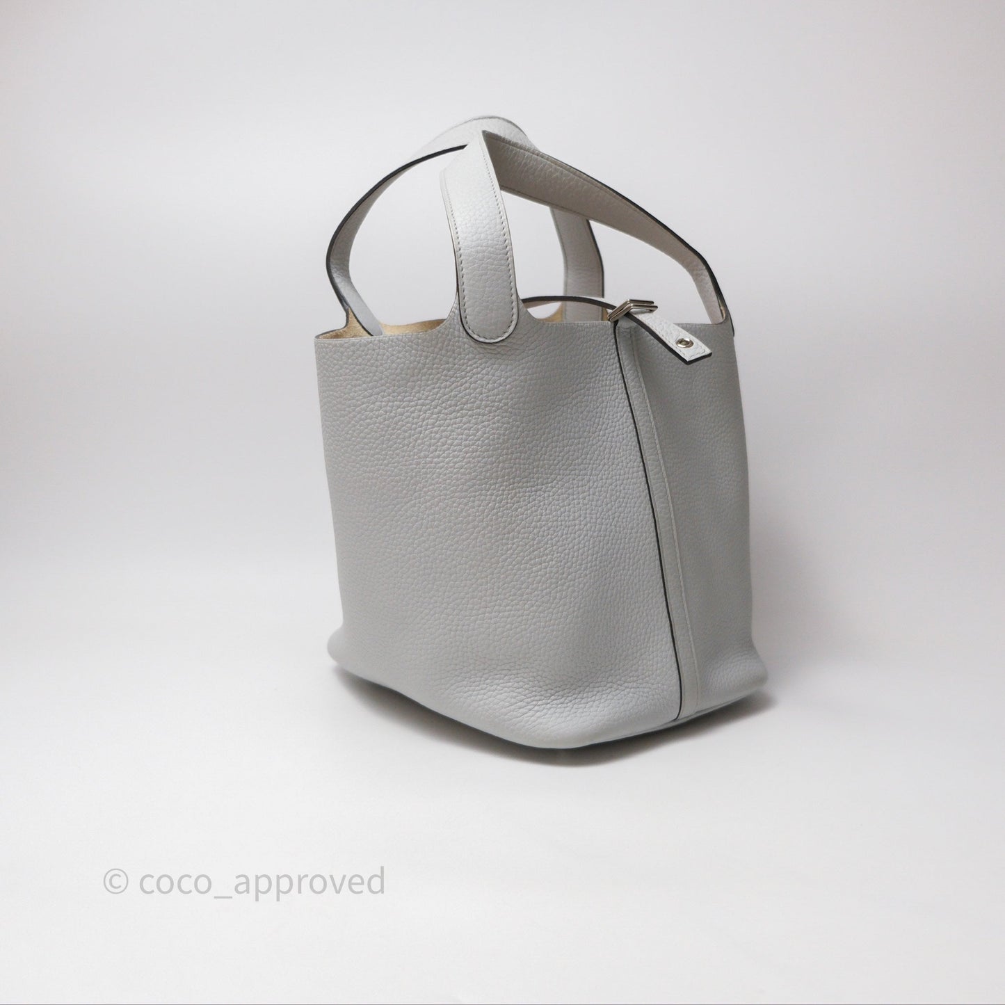 Hermès Picotin Lock 22 Bleu Pale 08 Clemence Palladium Hardware