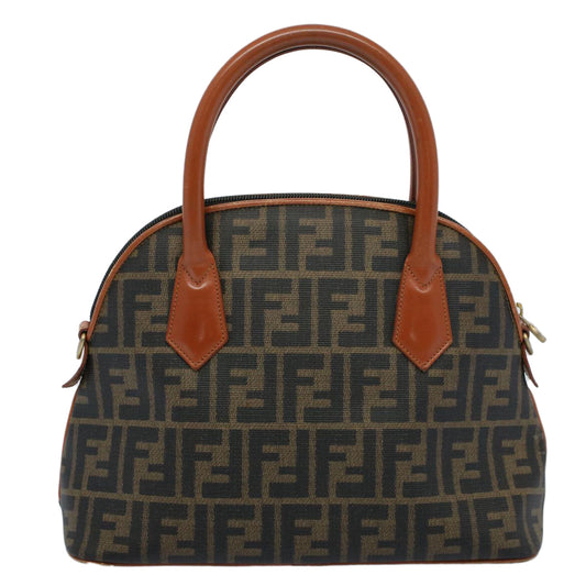 Luxury FendiZucca Canvas Hand Bag Black Brown53345