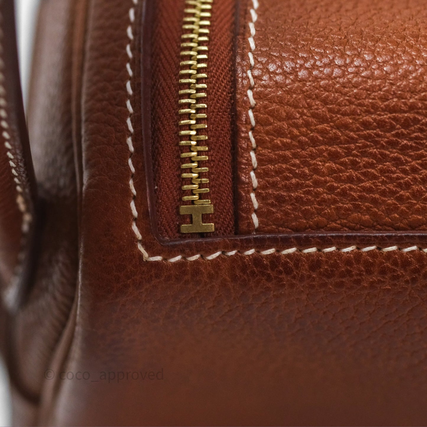 Hermès Mini Lindy 20 Fauve 34 Barenia Gold Hardware