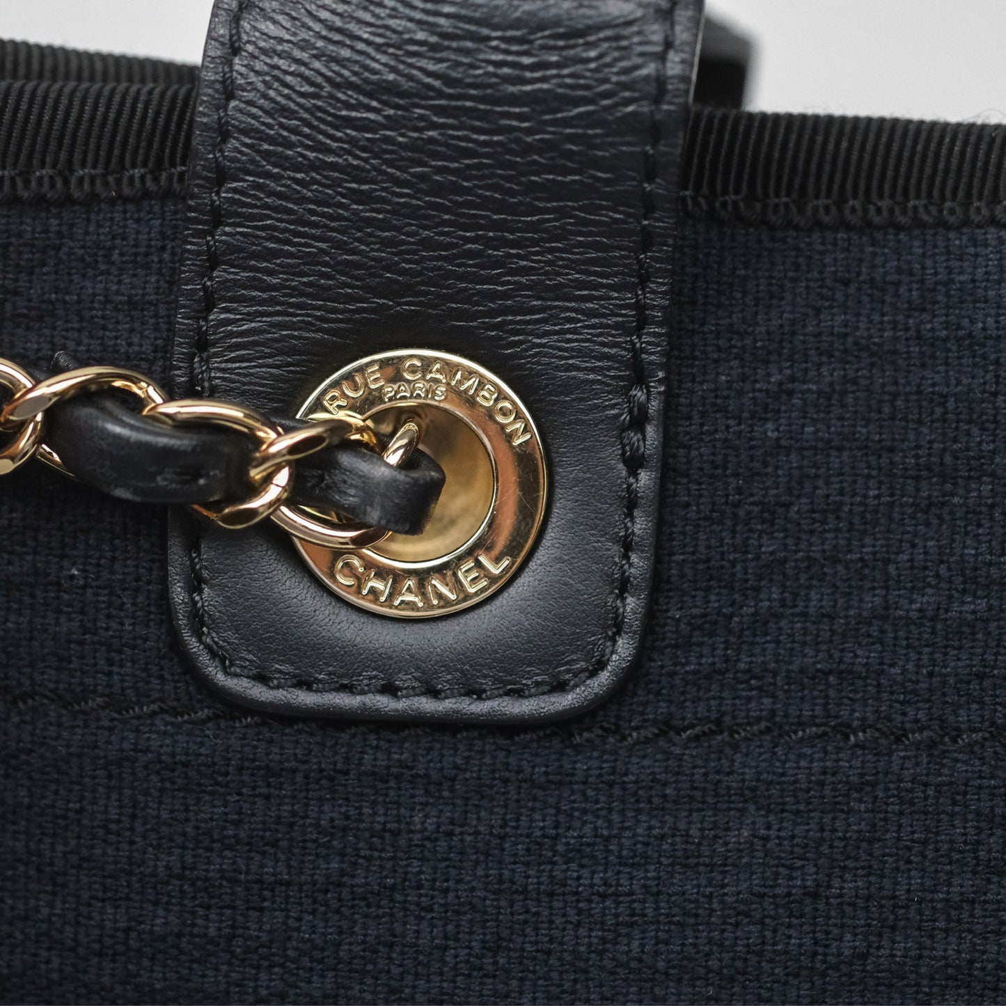 Chanel New Small Deauville Navy Canvas