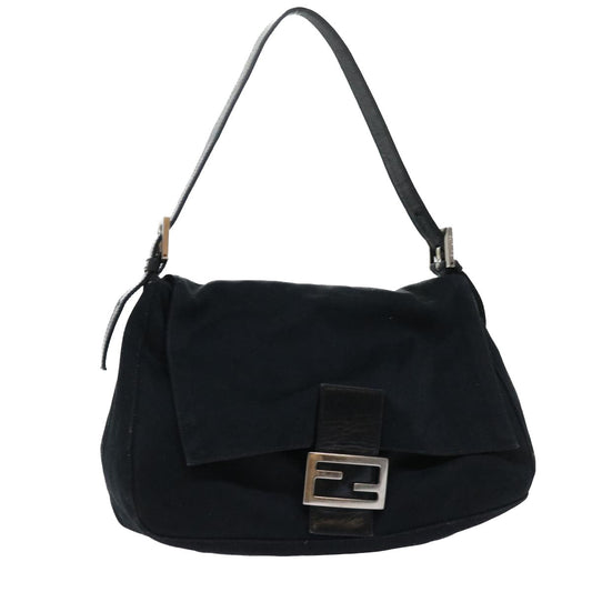 Luxury FendiMamma Baguette Shoulder Bag Nylon Black53376