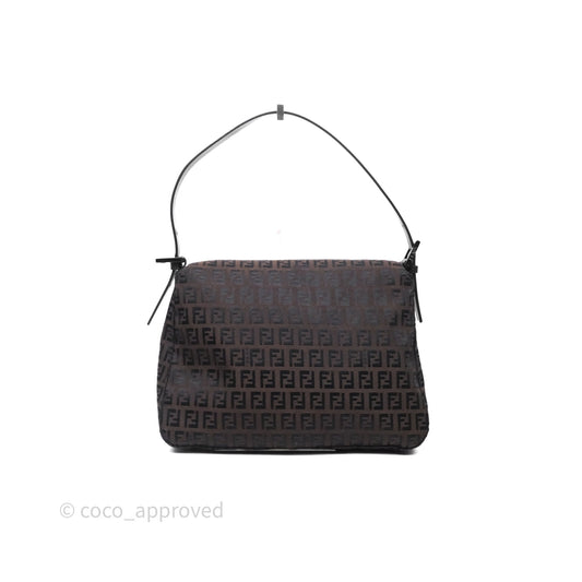 Fendi Vintage Mamma Baguette Bag Zucchino Dark Brown/ Black