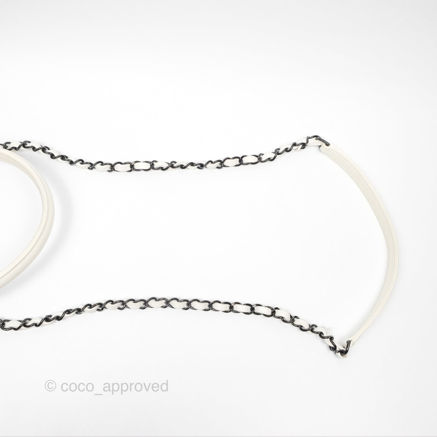Chanel Trendy CC Small White Lambskin Black Hardware