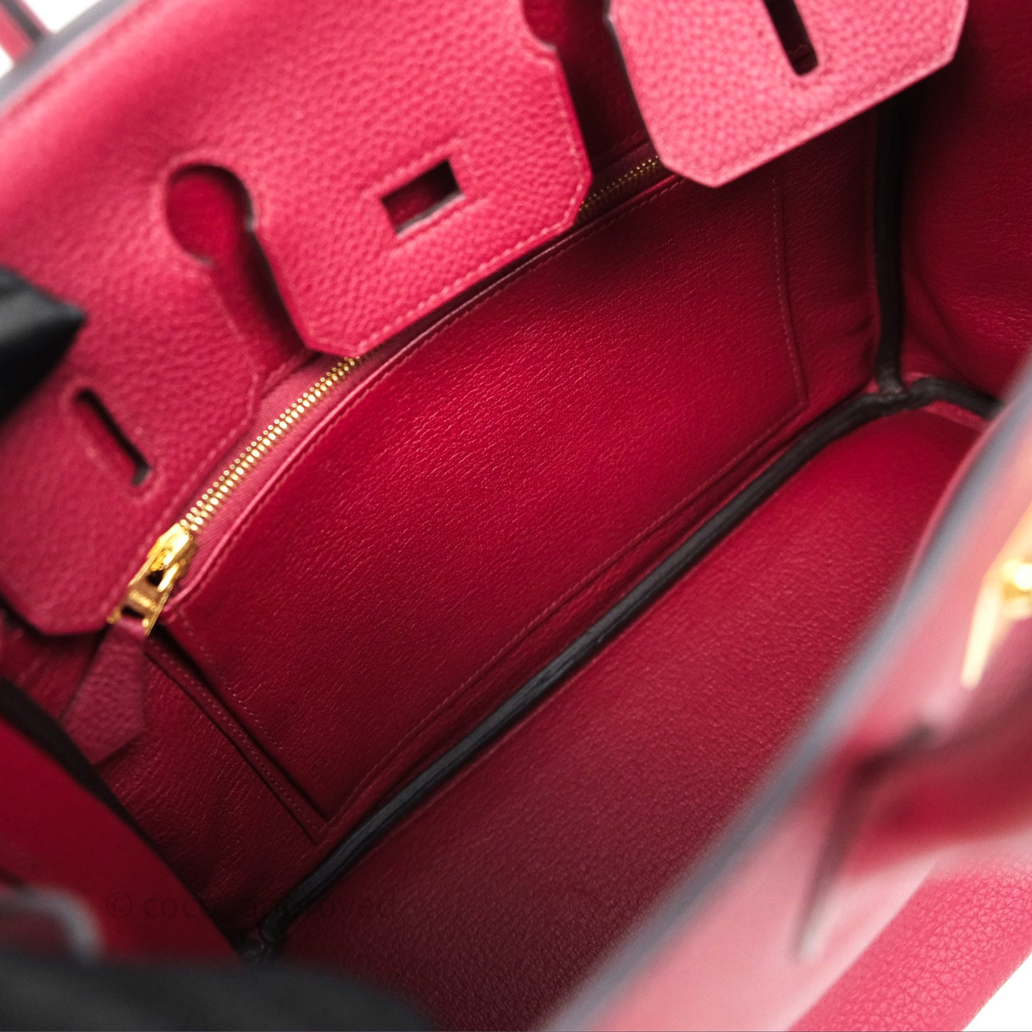 Hermès Birkin 25 Retourne Rouge Grenat Togo Gold Hardware