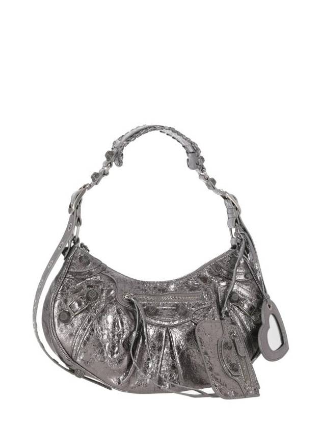 Luxury Balenciaga Le Cagole Small Shoulder Bag Silver