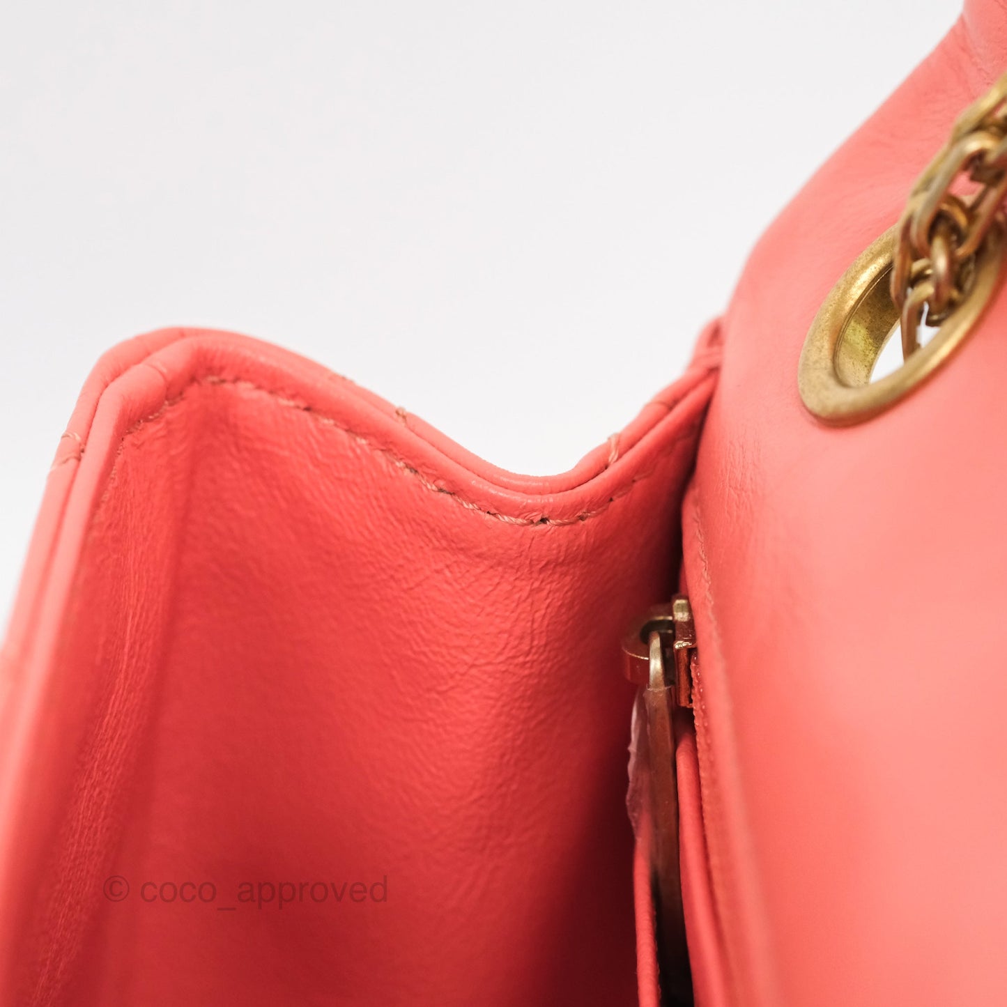 Chanel Mini Reissue 224 Pink Aged Calfskin Aged Gold Hardware