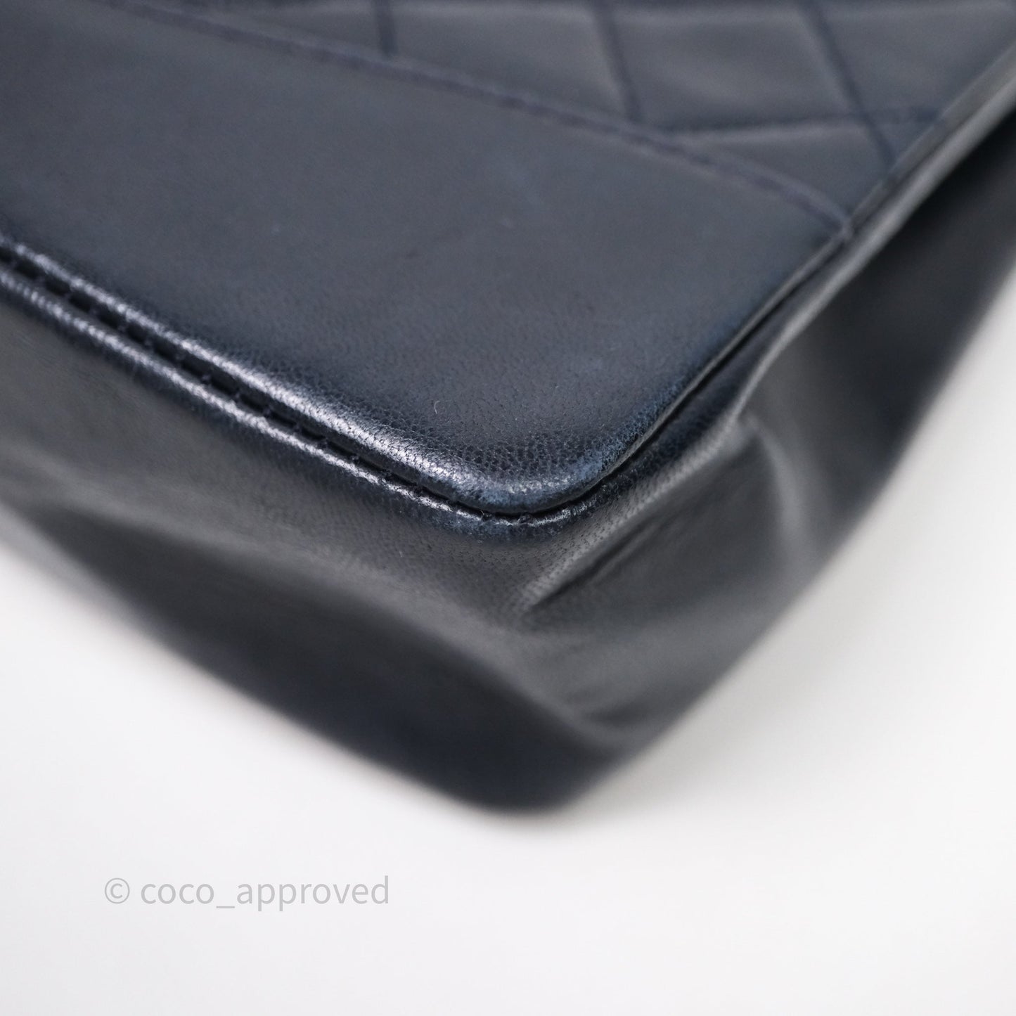 Chanel Vintage 31 Navy Lambskin 24K Gold Hardware