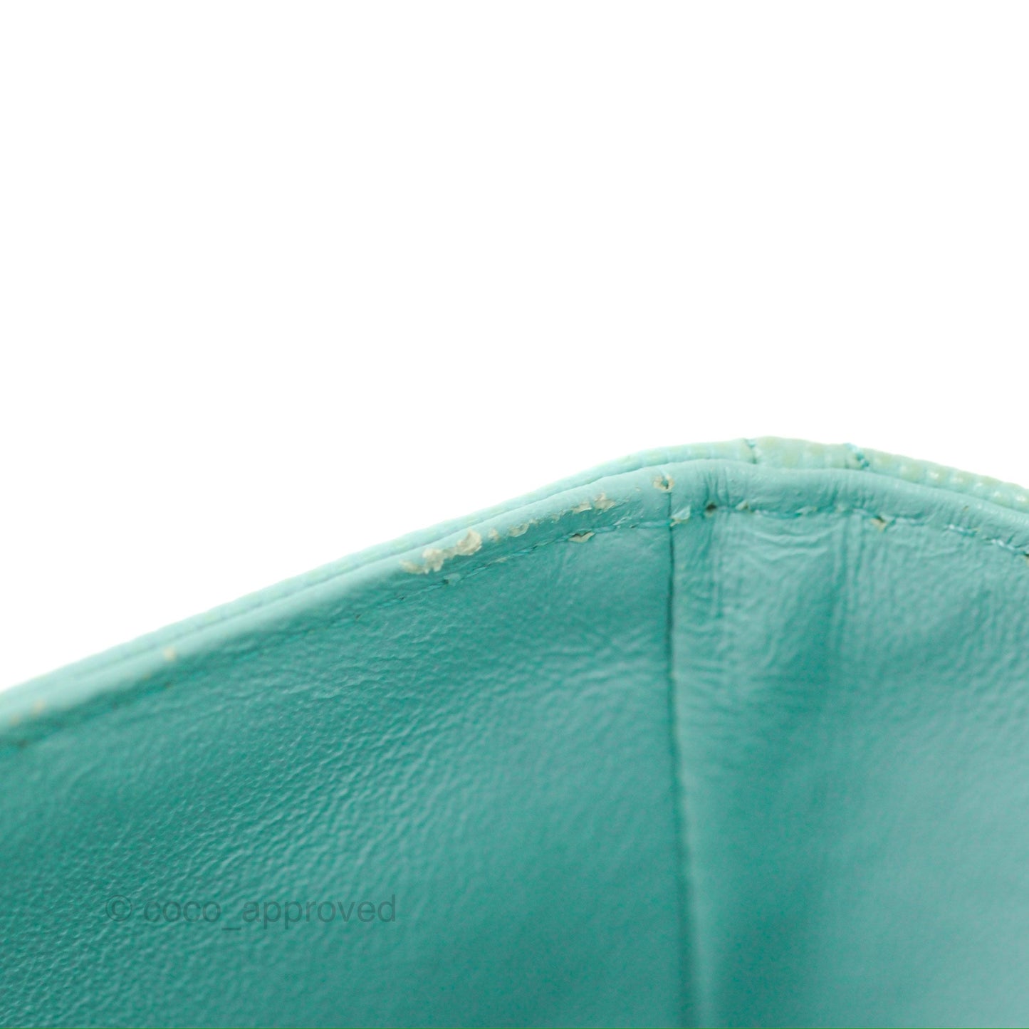 Chanel Small Classic Quilted Flap Tiffany Blue Caviar Gold Hardware 20C