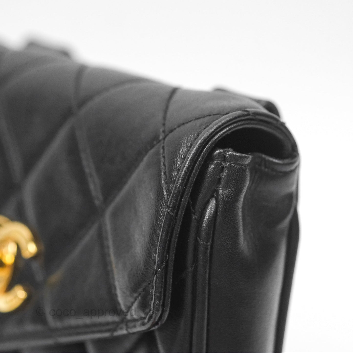 Chanel Vintage Belt Bag Quilted Black Lambskin 24K Gold Hardware