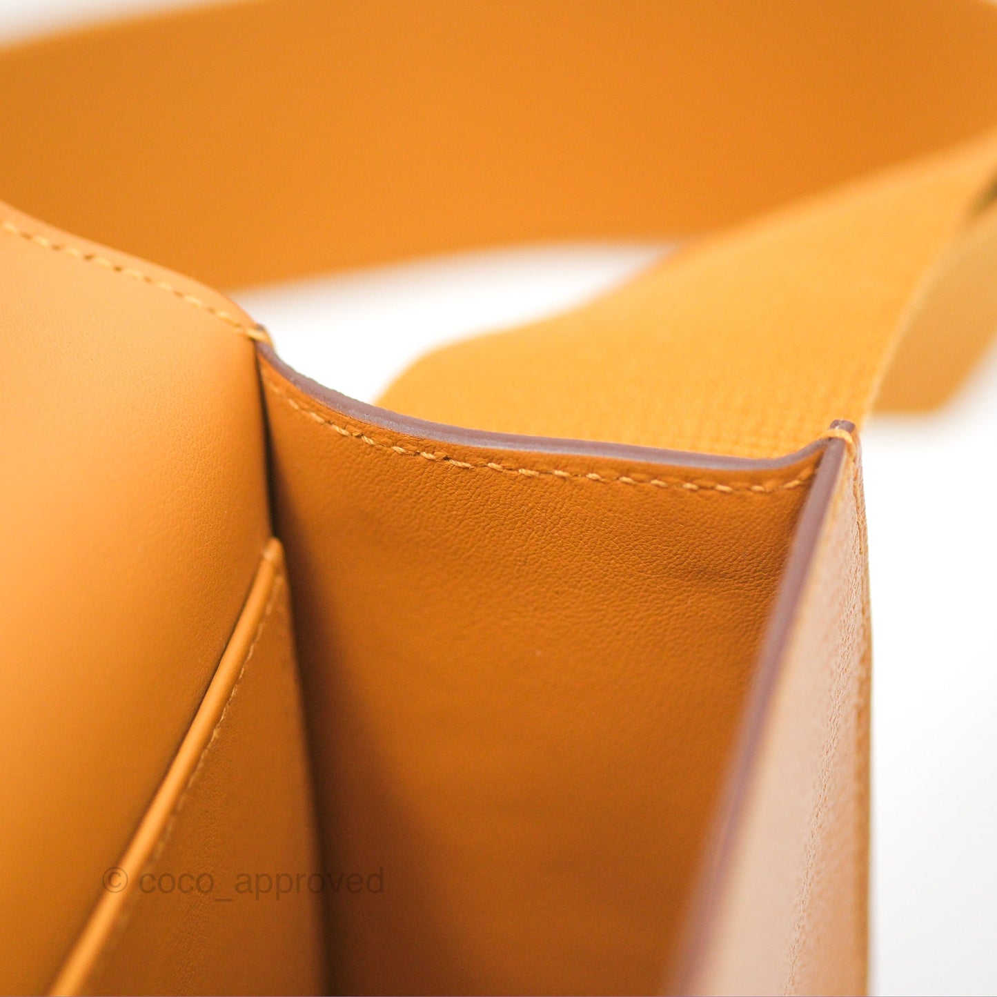 Hermès Geta Bag Caramel Chevre Mysore Gold Hardware