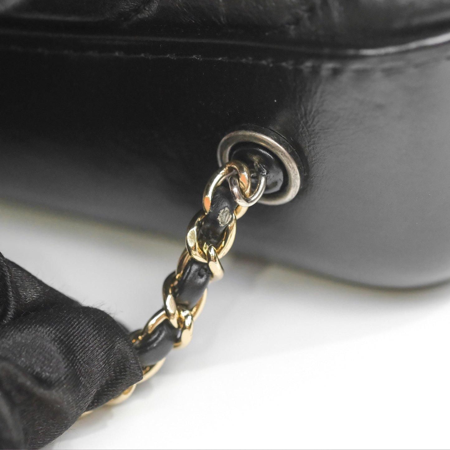 Chanel Medium Chevron Gabrielle Backpack Black Aged Calfskin