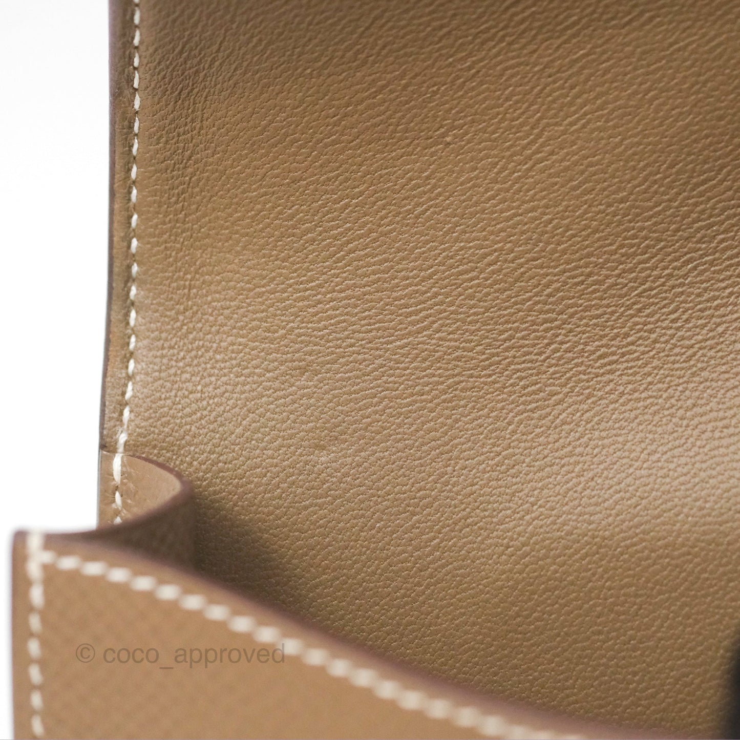 Hermès Constance Slim Wallet Etoupe Epsom Gold Hardware