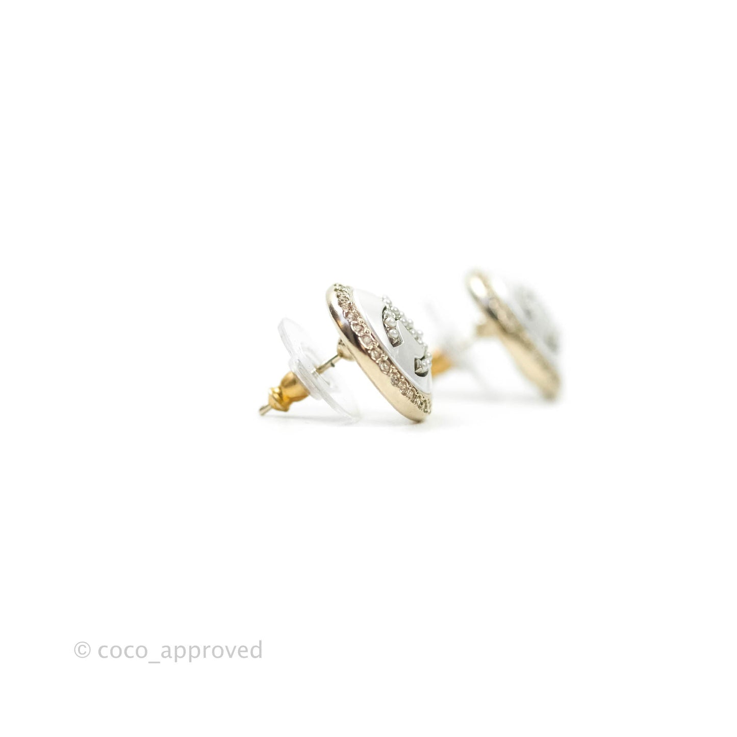 Chanel CC Rhinestone Crystal Earrings 20K