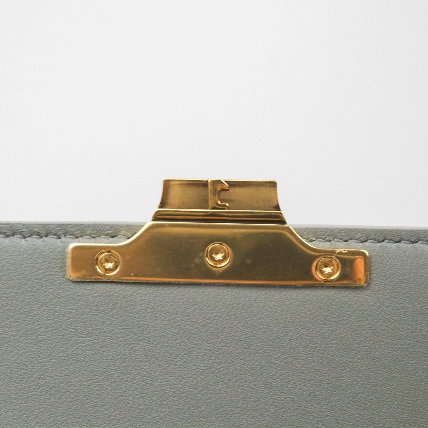Celine Medium Triomphe Bag Zinc Shiny Calfskin