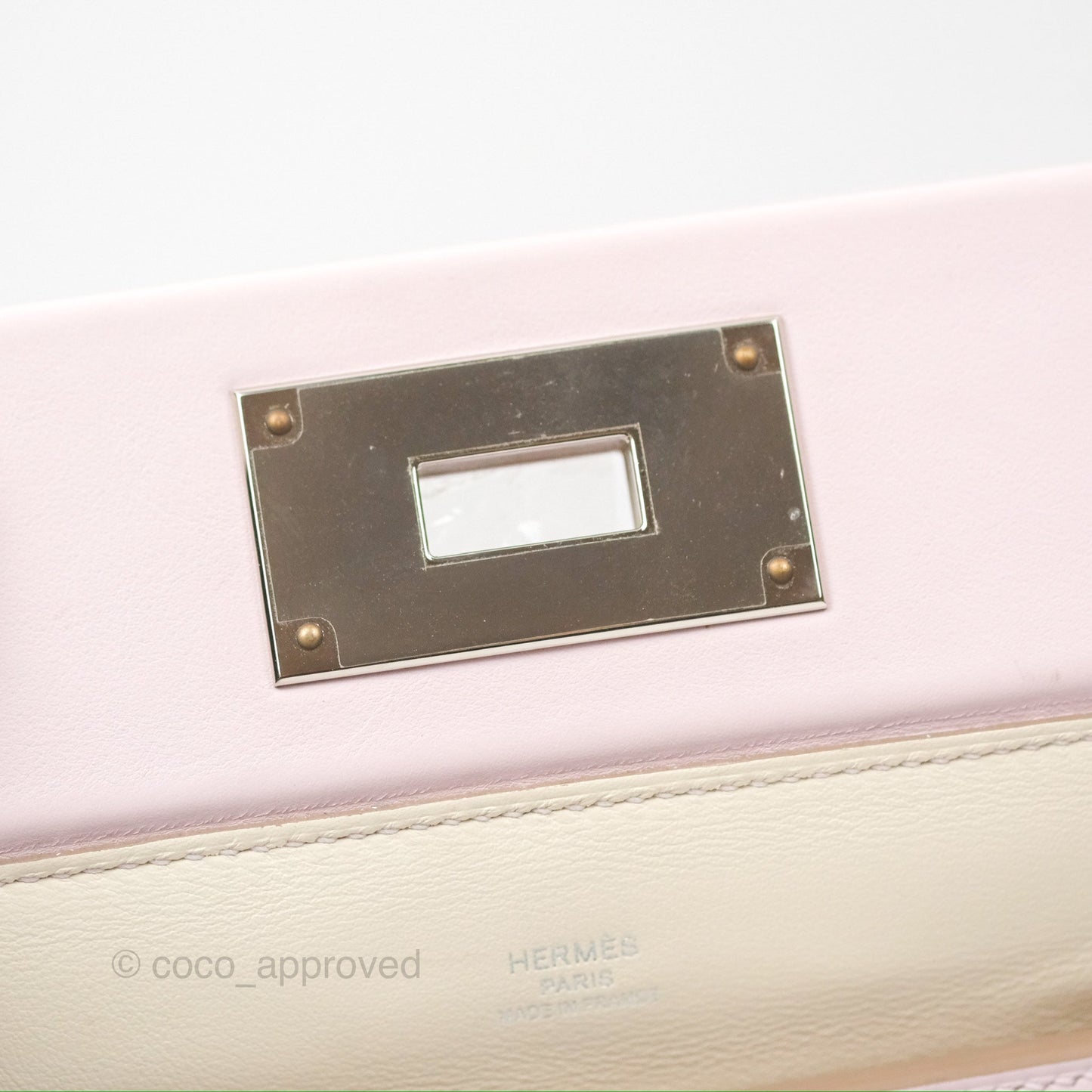 Hermès 24/24 21 Mini Mauve Pale Evercolor/Swift Palladium Hardware