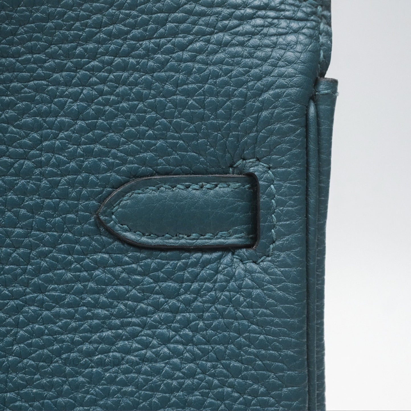 Hermès Birkin 25 Retourne Vert Bosphore W0 / Bleu Océan Z7 Togo Palladium Hardware