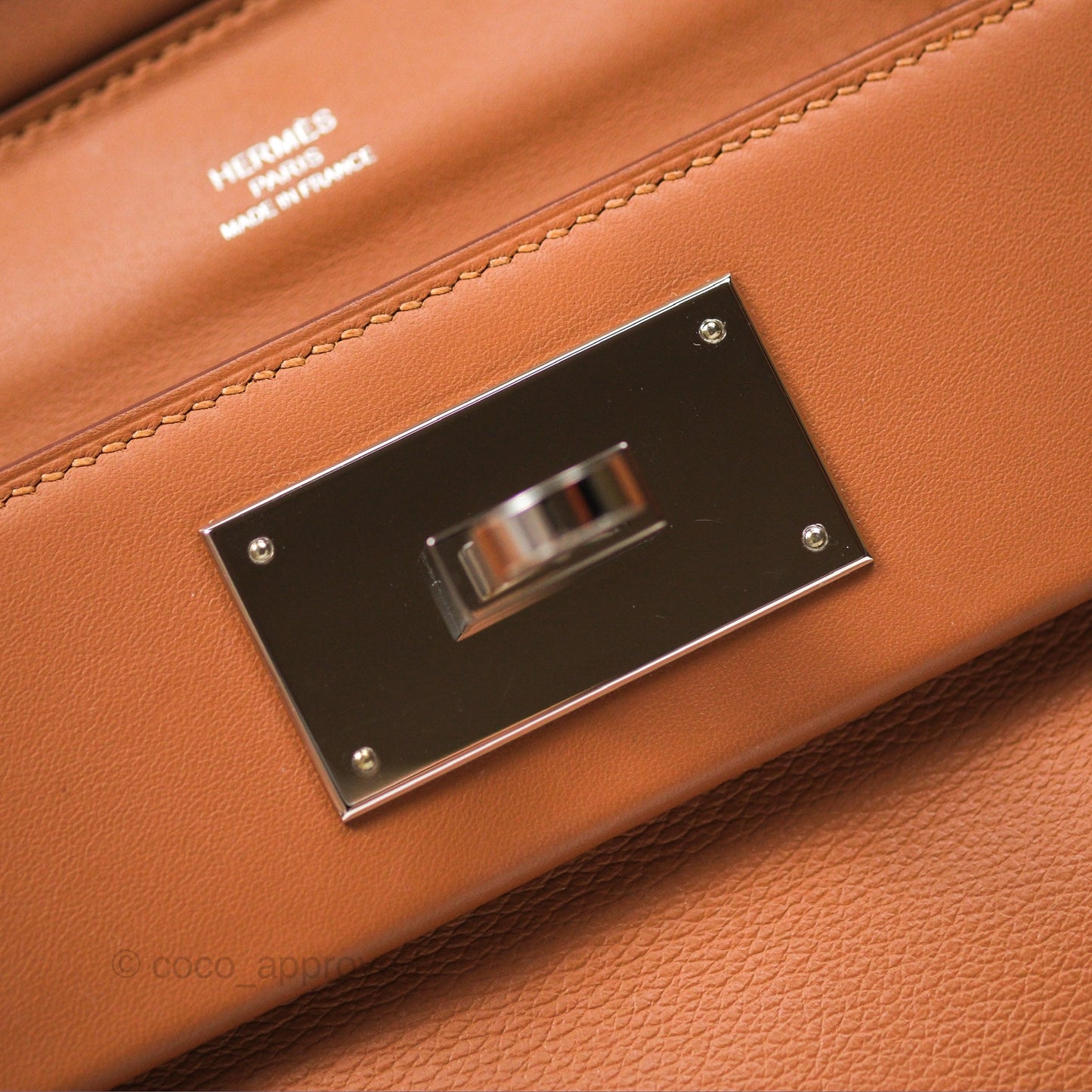 Hermès 24/24 21 Mini Gold 37 Evercolor/ Swift Palladium Hardware