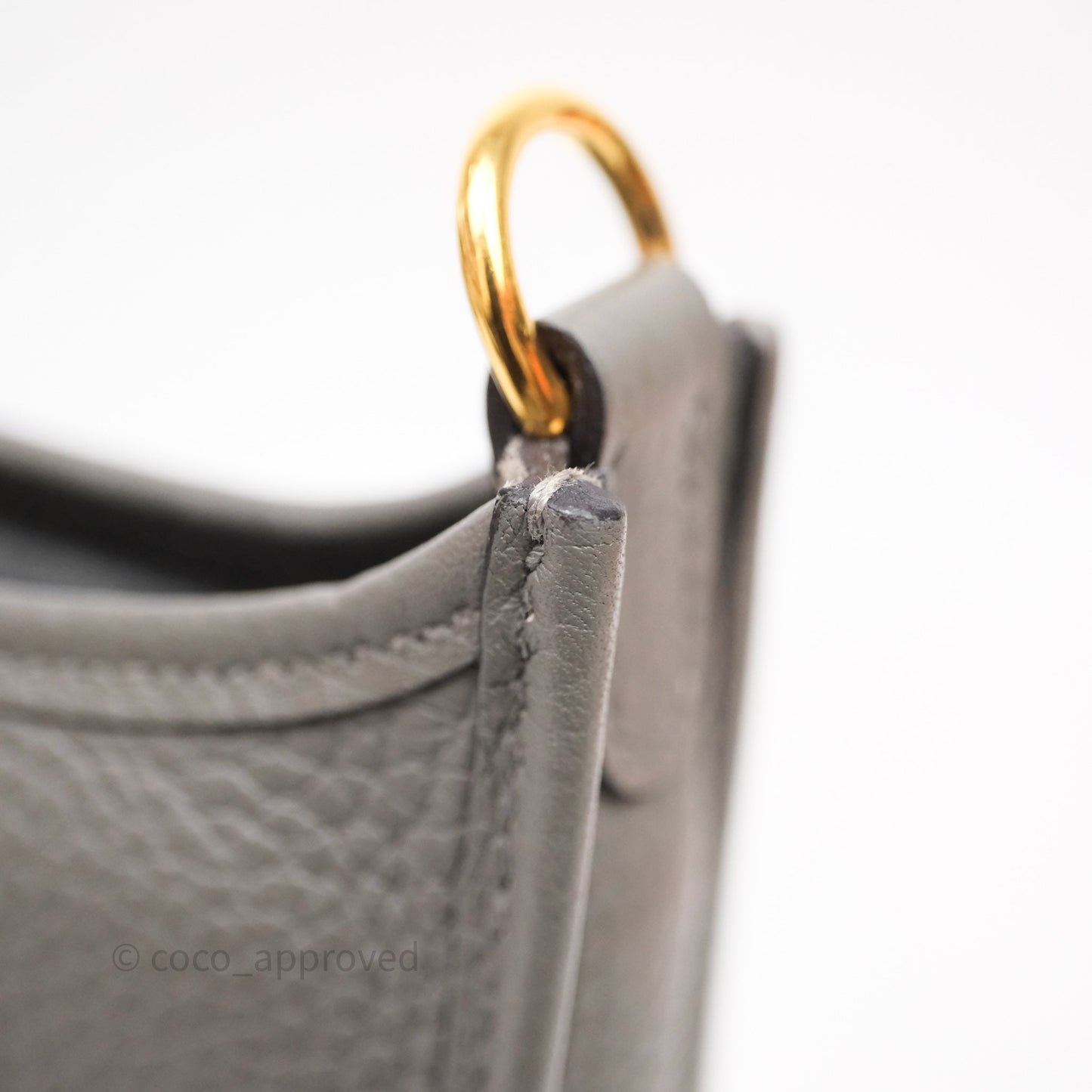Hermès Mini Evelyne 16 Gris Meyer 0L Clemence Gold Hardware