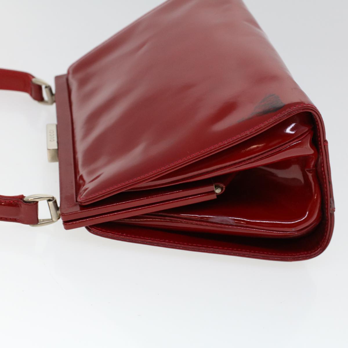 Luxury Gucci Hand Bag Patent leather Red 000 781 0301  53652