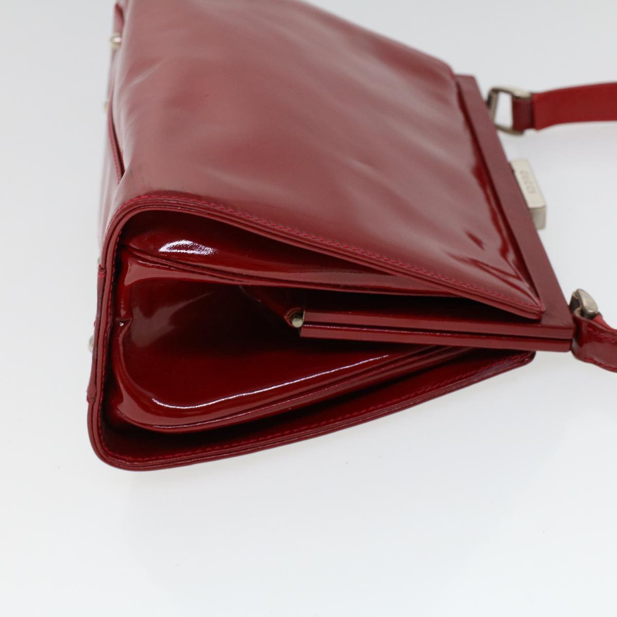 Luxury Gucci Hand Bag Patent leather Red 000 781 0301  53652