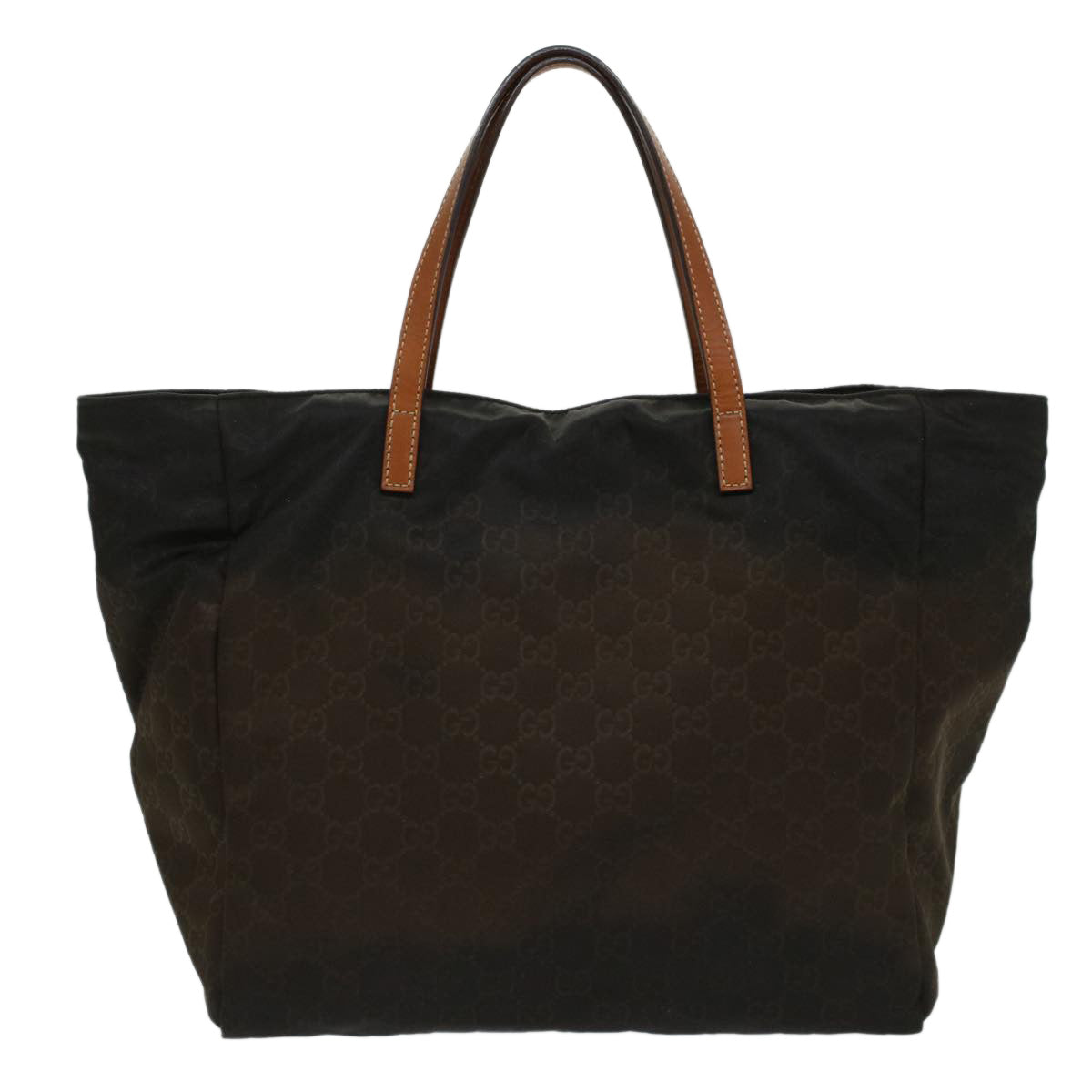 Luxury Gucci GG Canvas Tote Bag Nylon Brown  53670
