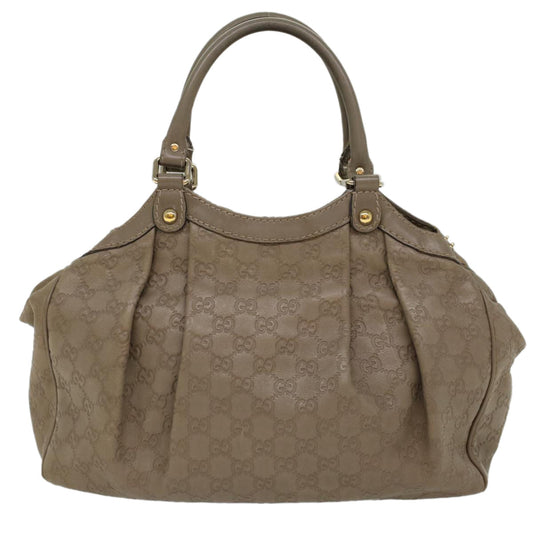 Luxury Gucci Guccissima GG Canvas Hand Bag Leather Gray  53672