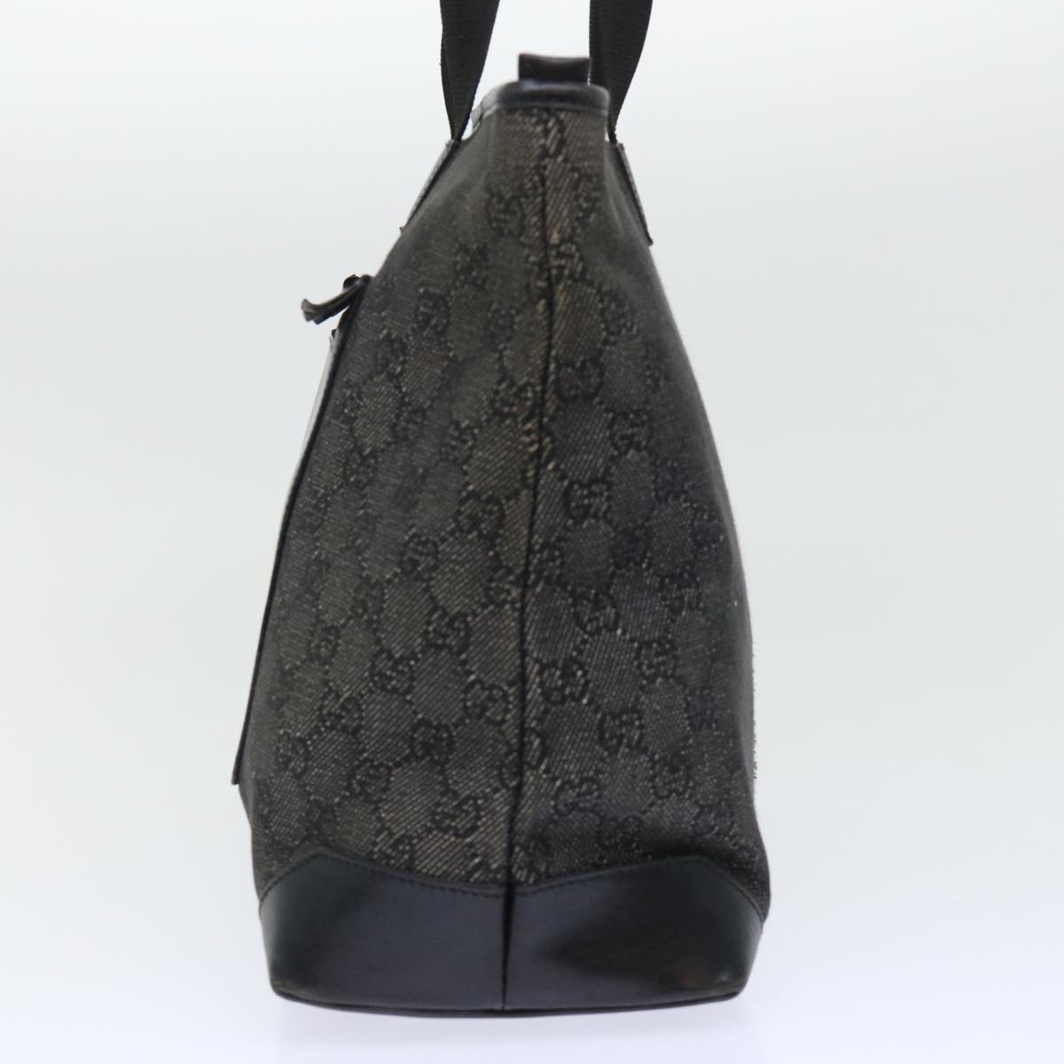 Luxury Gucci GG Canvas Tote Bag Canvas Leather Black  53674