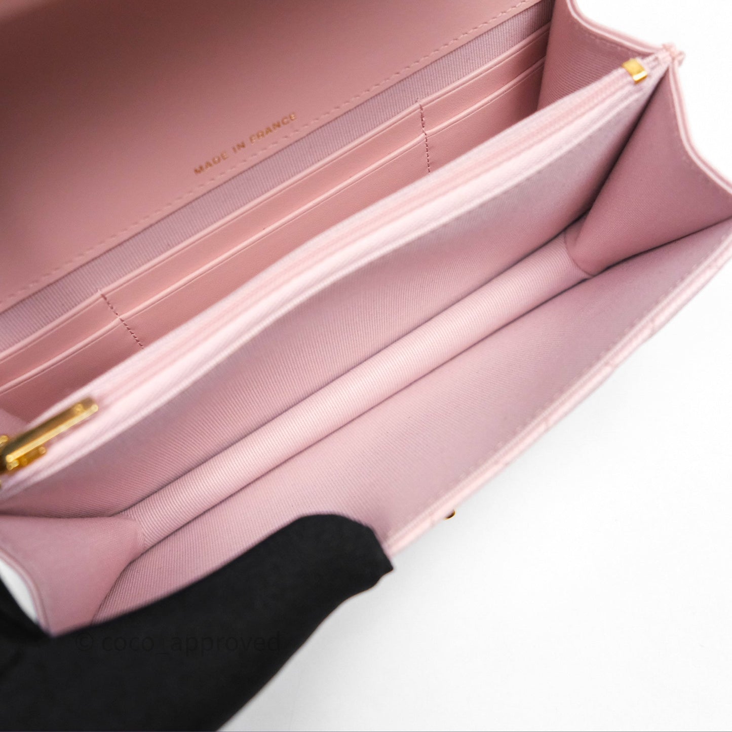 Chanel Clutch with Chain Caviar Pink Gold Hardware