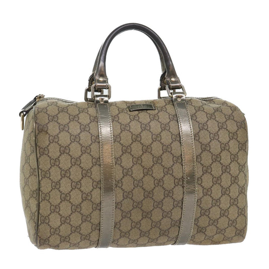 Luxury Gucci GG Canvas Hand Bag PVC Leather Beige  53685