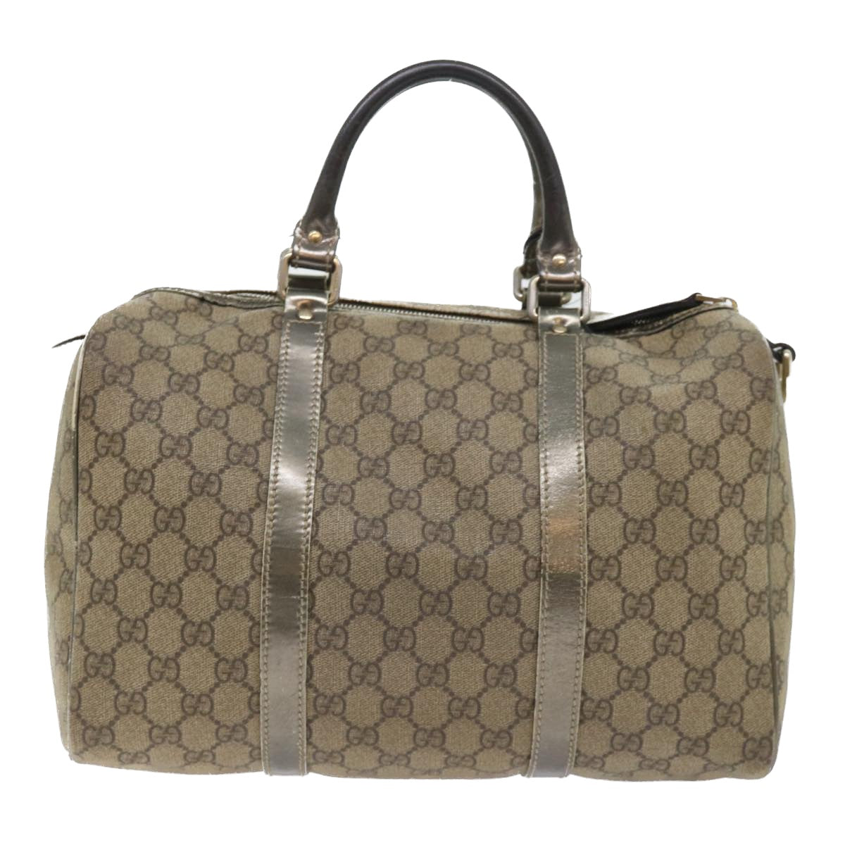 Luxury Gucci GG Canvas Hand Bag PVC Leather Beige  53685