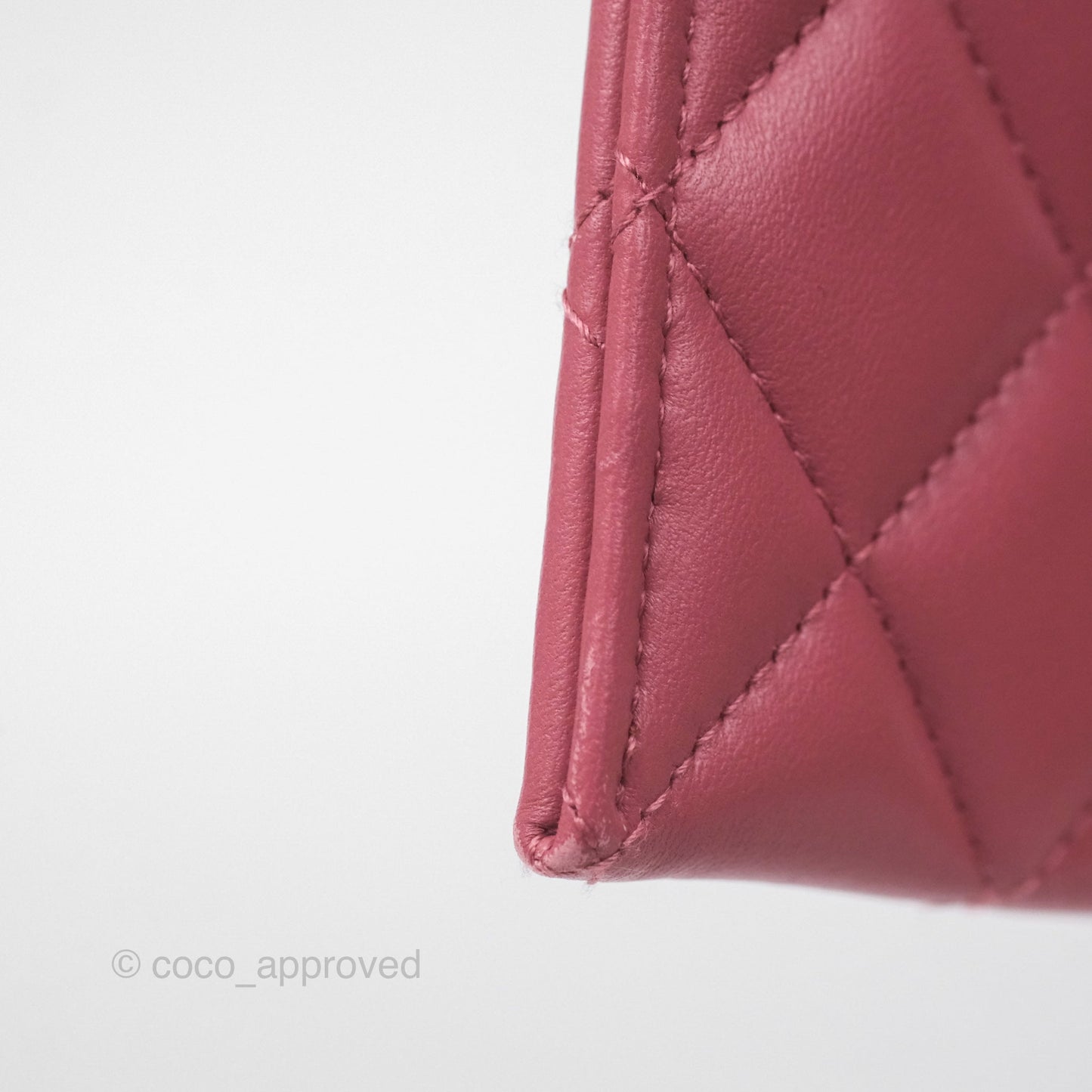 Chanel Boy Long Pouch Wallet Dusty Pink Lambskin Aged Gold Hardware