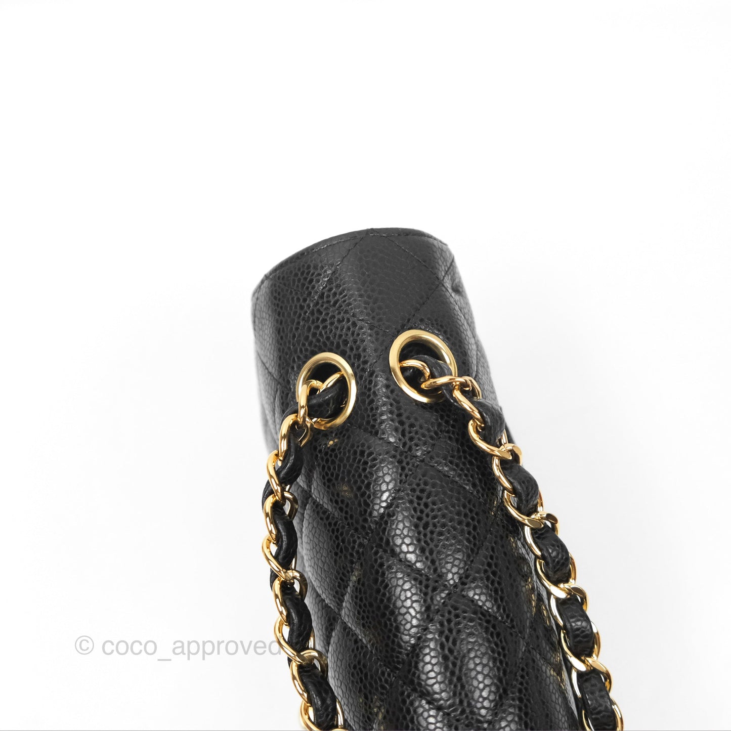 Chanel Classic M/L Medium Flap Quilted Black Caviar Gold Hardware