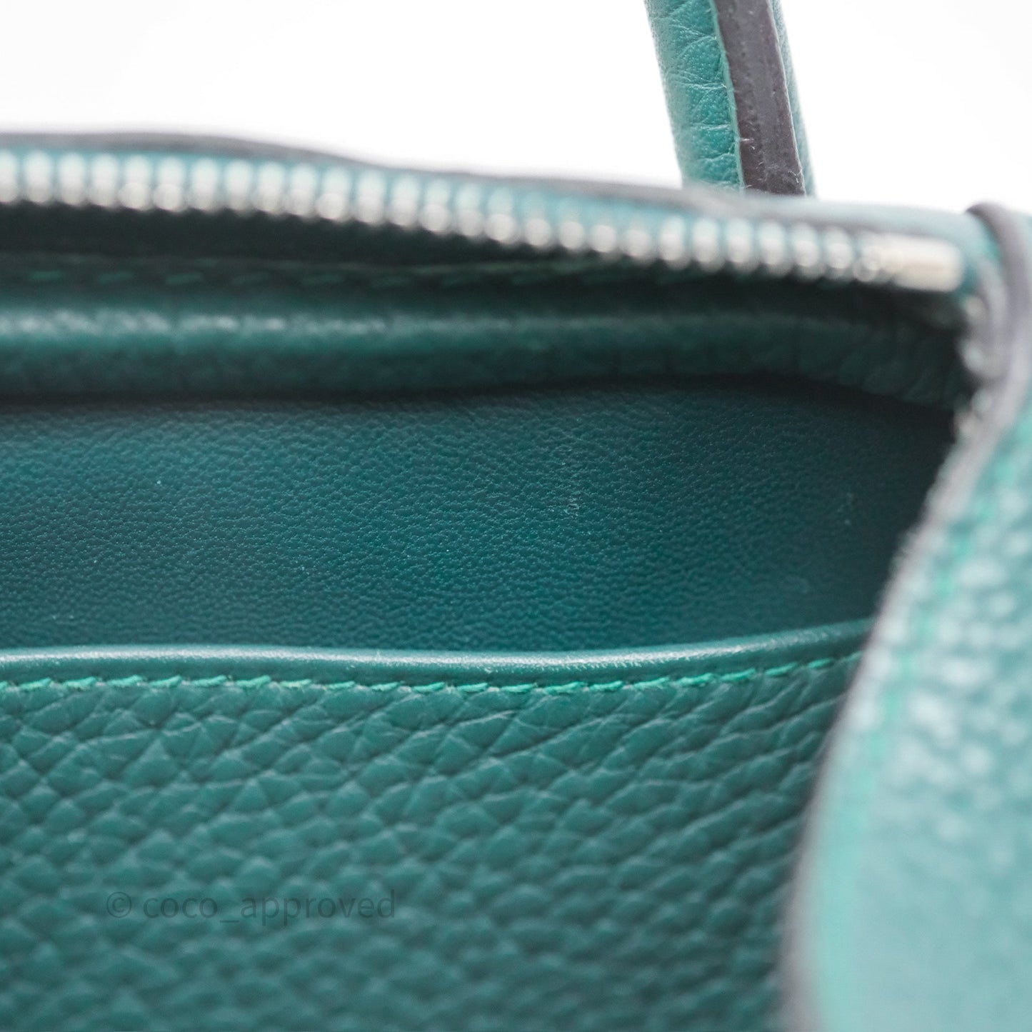 Hermès Lindy 30 Malachite Z6 Clemence Palladium Hardware