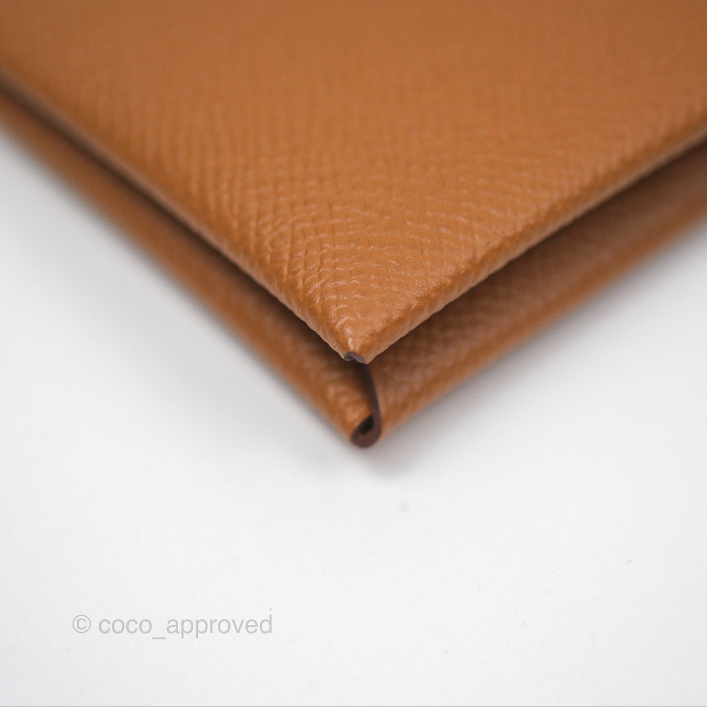 Hermès Calvi Card Holder 37 Gold Epsom Palladium Hardware