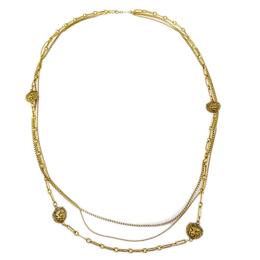 Chanel Lion Gold Chain Necklace 1983