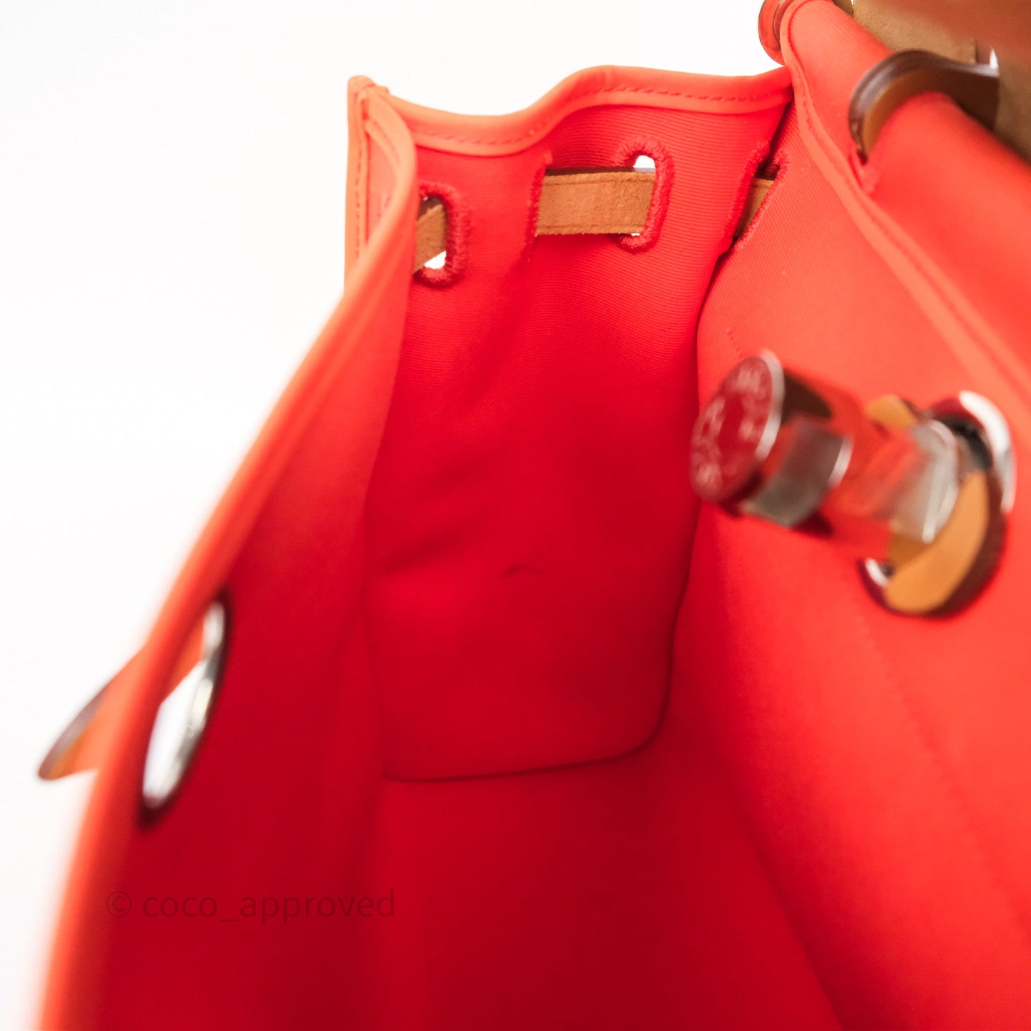 Hermès Herbag Zip 31 Capucine 9T / Fauve 34 Canvas Palladium Hardware