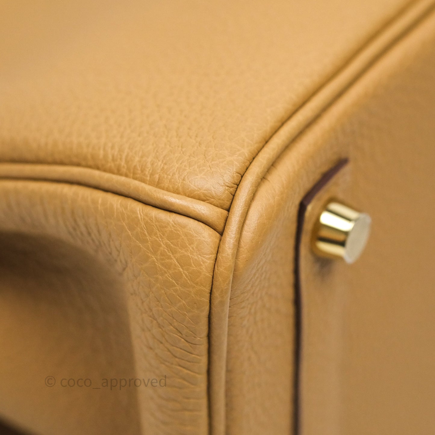 Hermès Birkin 25 Retourne Biscuit 4B Togo Gold Hardware