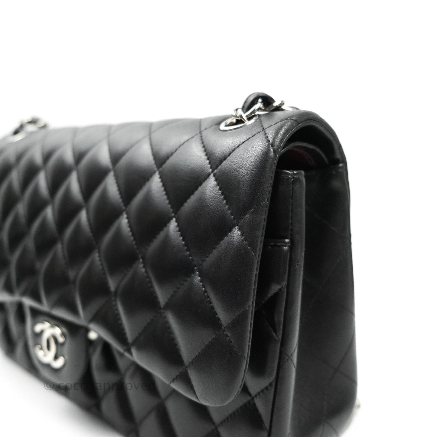 Chanel Jumbo Double Flap Black Lambskin Silver Hardware⁣⁣